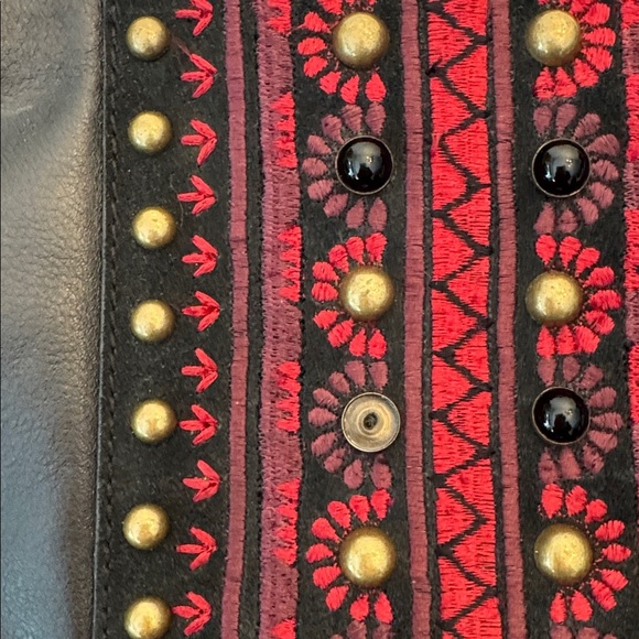 Lucky Brand Embroidered Leather Clutch - Picture 2 of 7